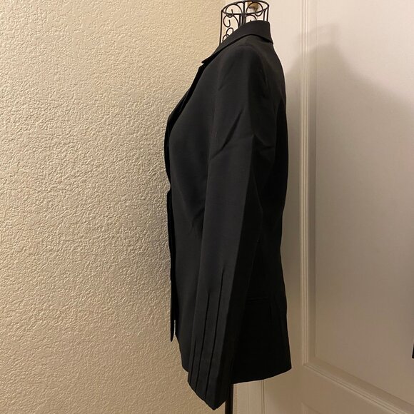 Vintage Excellent Istante Versace 100% Wool Black Skirt Suit Detail Size 4 - Picture 6 of 12